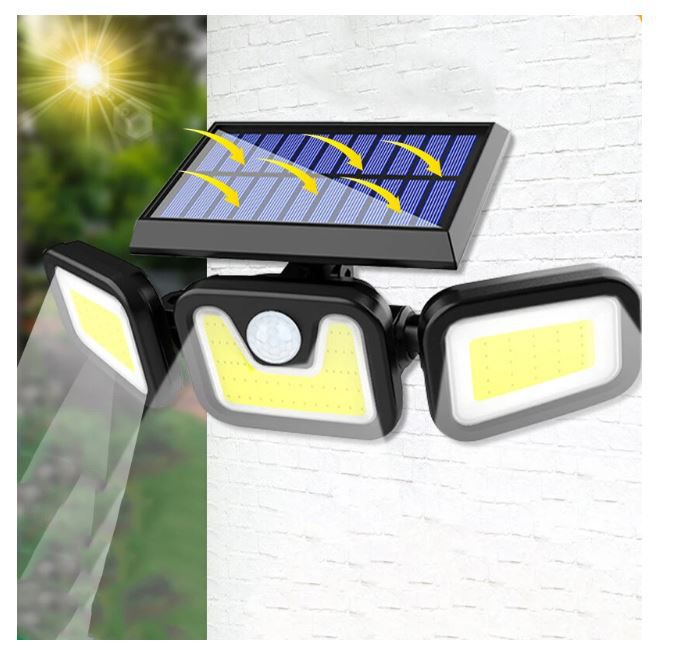 Lampara LED SOLAR + sensor de moviemiento (SEGURIDAD MAXIMA)